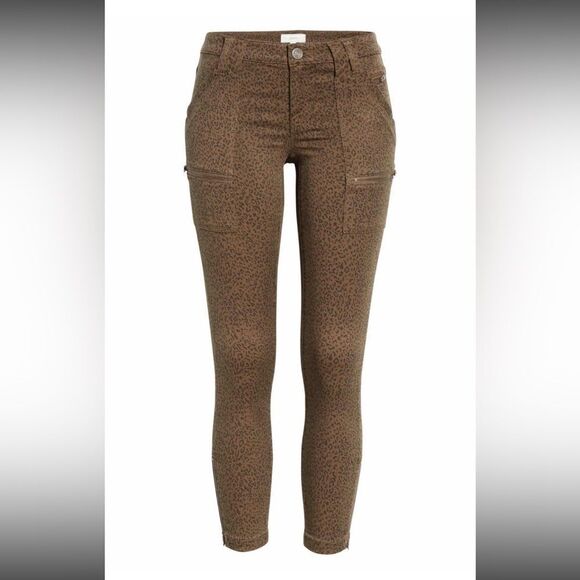 Joie Park French Army Green  Animal Print Skinny Jeans 29 - Picture 5 of 14